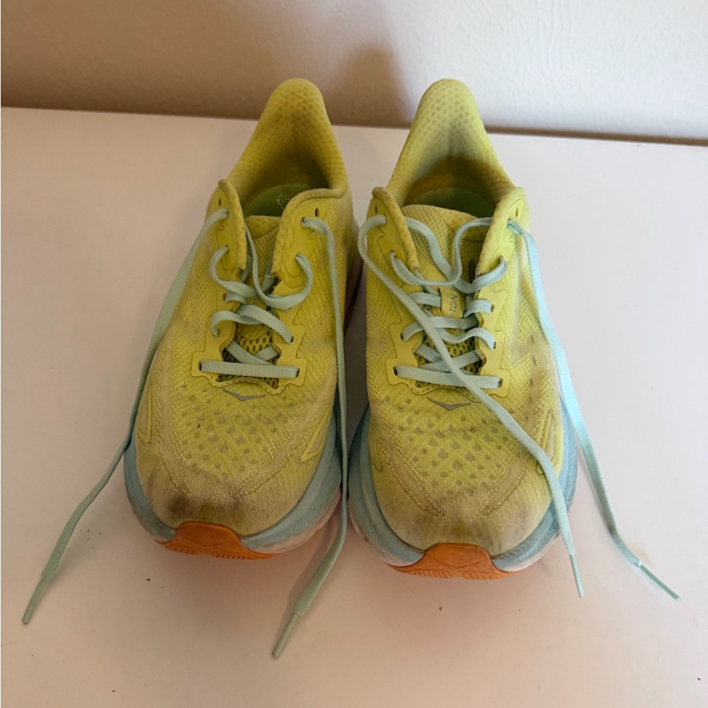Yellow and Blue Running Shoes